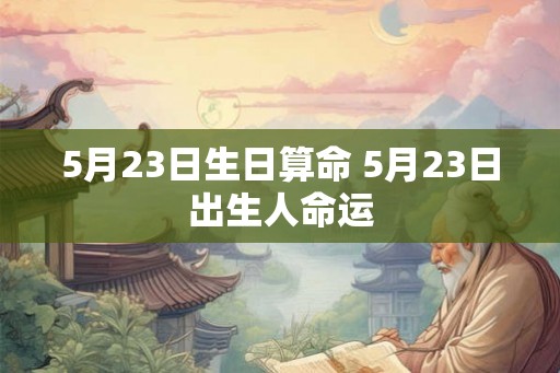5月23日生日算命 5月23日出生人命运