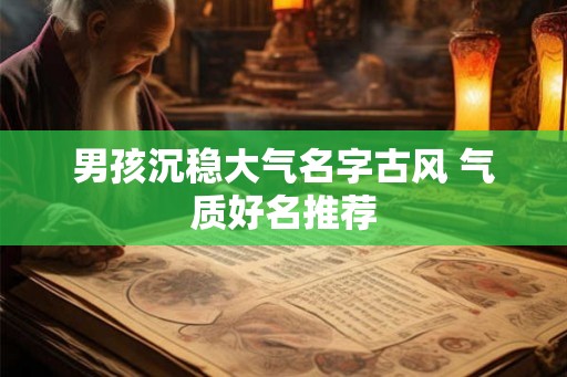 男孩沉稳大气名字古风 气质好名推荐 男孩沉稳大气名字古风 气质好名推荐