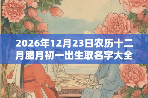 2026年12月23日农历十二月腊月初一出生取名字大全免费 2026年12月23日农历十二月腊月初一出生取名字大全免费
