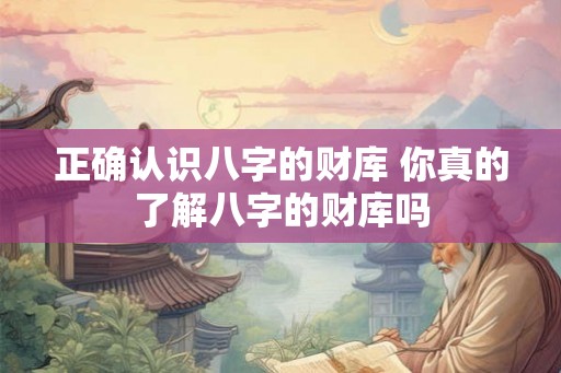 正确认识八字的财库 你真的了解八字的财库吗 正确认识八字的财库 你真的了解八字的财库吗