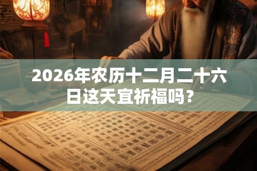 2026年农历十二月二十六日这天宜祈福吗？
