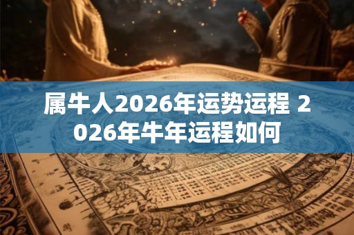 属牛人2026年运势运程 2026年牛年运程如何