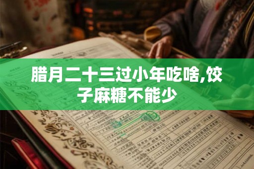 腊月二十三过小年吃啥,饺子麻糖不能少