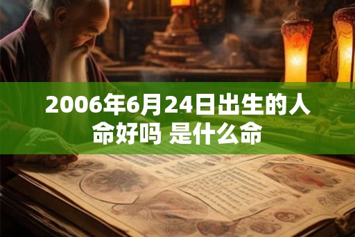 2006年6月24日出生的人命好吗 是什么命