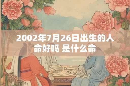 2002年7月26日出生的人命好吗 是什么命