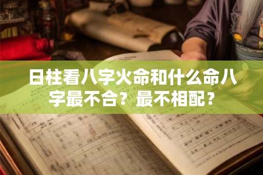 日柱看八字火命和什么命八字最不合?最不相配? 日柱看八字火命和什么命八字最不合?最不相配?