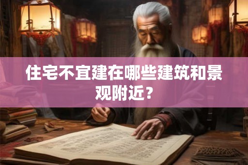 住宅不宜建在哪些建筑和景观附近? 住宅不宜建在哪些建筑和景观附近?