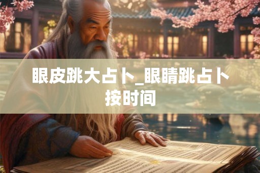 眼皮跳大占卜_眼睛跳占卜按时间