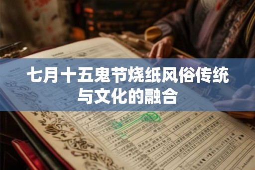 七月十五鬼节烧纸风俗传统与文化的融合 七月十五鬼节烧纸风俗传统与文化的融合