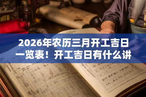 2026年农历三月开工吉日一览表!开工吉日有什么讲究? 2026年农历三月开工吉日一览表!开工吉日有什么讲究?