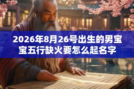 2026年8月26号出生的男宝宝五行缺火要怎么起名字