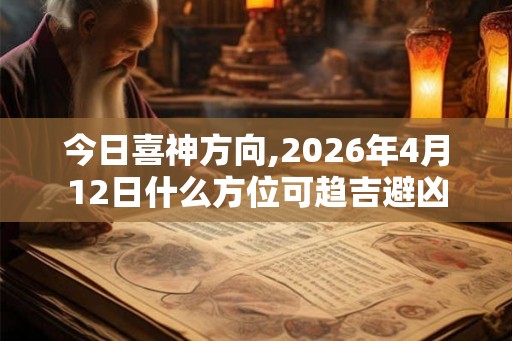 今日喜神方向,2026年4月12日什么方位可趋吉避凶