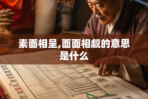 素面相呈,面面相觑的意思是什么