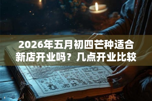 2026年五月初四芒种适合新店开业吗？几点开业比较好？