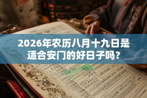 2026年农历八月十九日是适合安门的好日子吗？