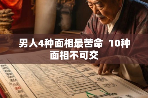 男人4种面相最苦命  10种面相不可交