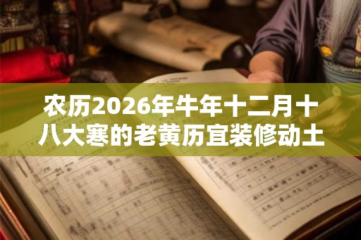 农历2026年牛年十二月十八大寒的老黄历宜装修动土吗? 农历2026年牛年十二月十八大寒的老黄历宜装修动土吗?