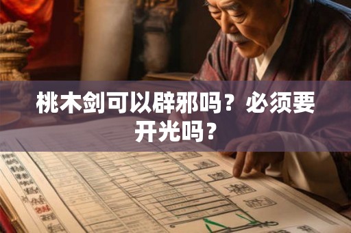 桃木剑可以辟邪吗?必须要开光吗? 桃木剑可以辟邪吗?必须要开光吗?