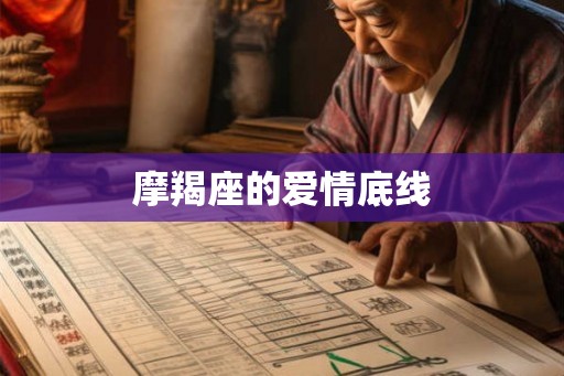 摩羯座的爱情底线