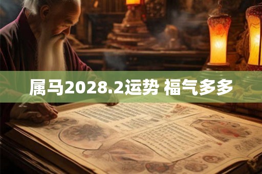 属马2028.2运势 福气多多
