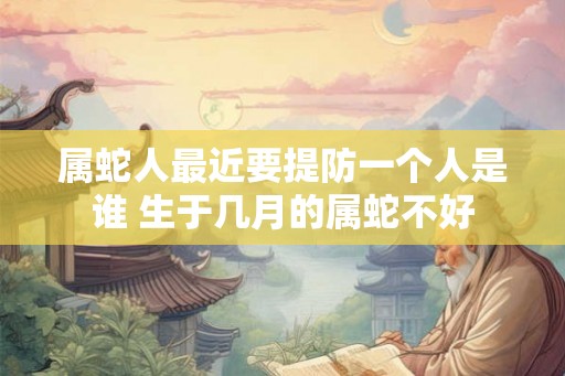 属蛇人最近要提防一个人是谁 生于几月的属蛇不好