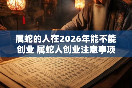 属蛇的人在2026年能不能创业 属蛇人创业注意事项