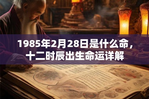 1985年2月28日是什么命，十二时辰出生命运详解