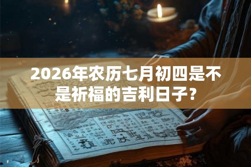 2026年农历七月初四是不是祈福的吉利日子？