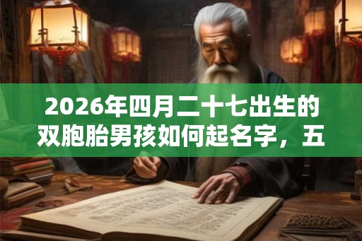 2026年四月二十七出生的双胞胎男孩如何起名字,五行属什么 2026年四月二十七出生的双胞胎男孩如何起名字,五行属什么