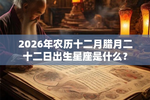 2026年农历十二月腊月二十二日出生星座是什么？