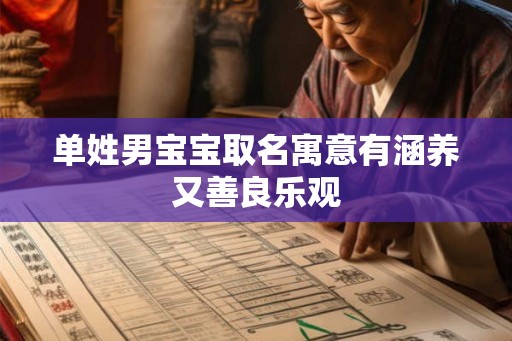 单姓男宝宝取名寓意有涵养又善良乐观 单姓男宝宝取名寓意有涵养又善良乐观