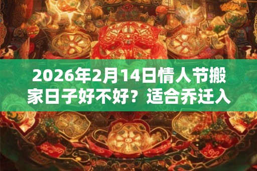 2026年2月14日情人节搬家日子好不好？适合乔迁入宅吗？