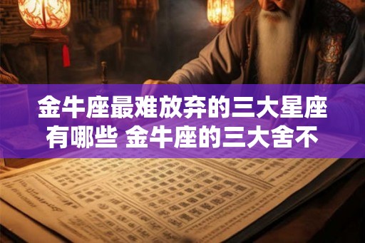 金牛座最难放弃的三大星座有哪些 金牛座的三大舍不得星座
