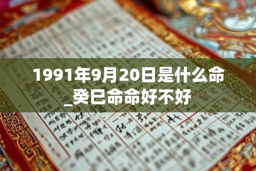 1991年9月20日是什么命_癸巳命命好不好