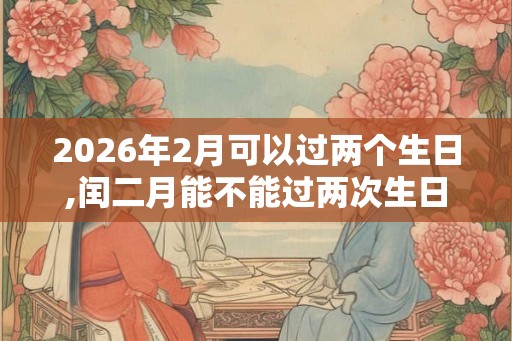 2026年2月可以过两个生日,闰二月能不能过两次生日