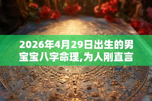 2026年4月29日出生的男宝宝八字命理,为人刚直言语坦然 2026年4月29日出生的男宝宝八字命理,为人刚直言语坦然
