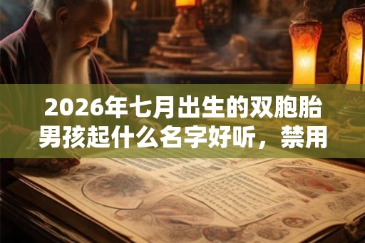 2026年七月出生的双胞胎男孩起什么名字好听,禁用什么字 2026年七月出生的双胞胎男孩起什么名字好听,禁用什么字