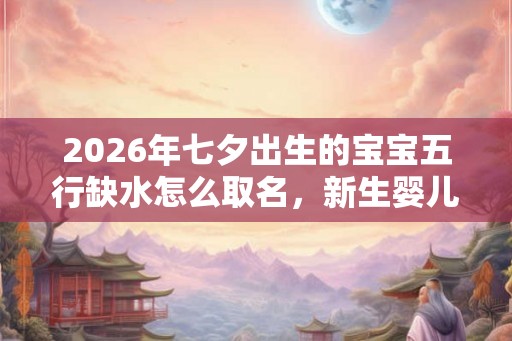 2026年七夕出生的宝宝五行缺水怎么取名，新生婴儿免费取名