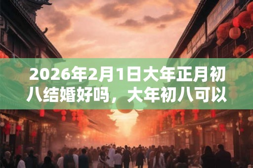 2026年2月1日大年正月初八结婚好吗，大年初八可以订婚吗？