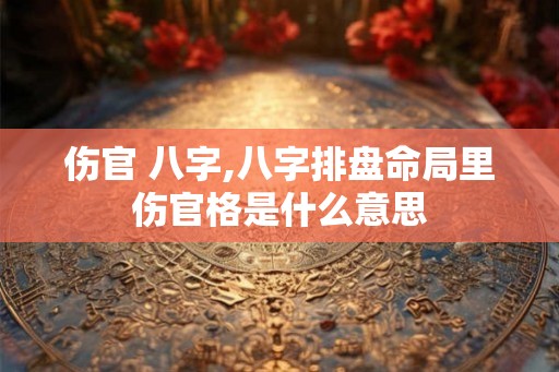 伤官 八字,八字排盘命局里伤官格是什么意思