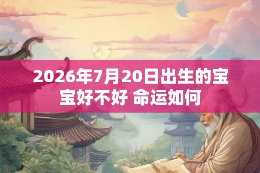 2026年7月20日出生的宝宝好不好 命运如何