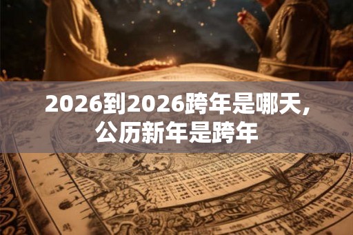2026到2026跨年是哪天,公历新年是跨年