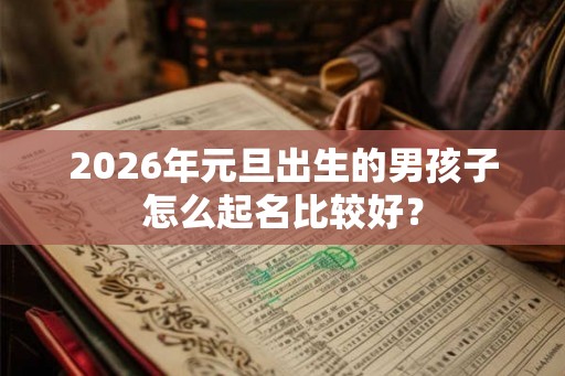 2026年元旦出生的男孩子怎么起名比较好？