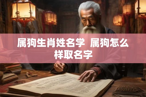 属狗生肖姓名学  属狗怎么样取名字