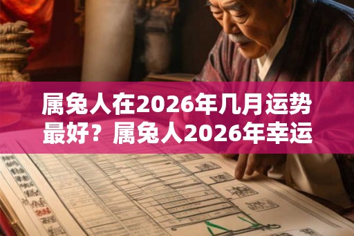 属兔人在2026年几月运势最好？属兔人2026年幸运月
