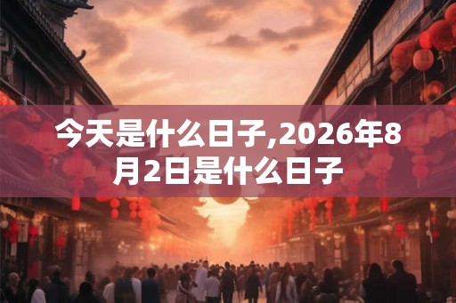今天是什么日子,2026年8月2日是什么日子 今天是什么日子,2026年8月2日是什么日子
