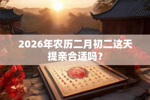 2026年农历二月初二这天提亲合适吗？