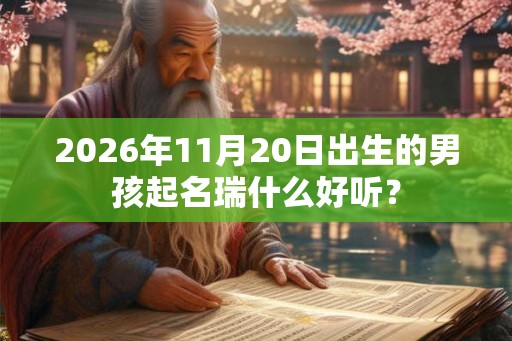 2026年11月20日出生的男孩起名瑞什么好听？