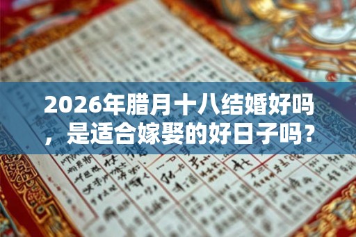 2026年腊月十八结婚好吗，是适合嫁娶的好日子吗？