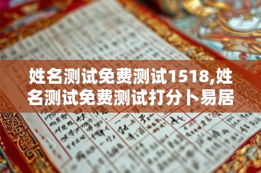 姓名测试免费测试1518,姓名测试免费测试打分卜易居